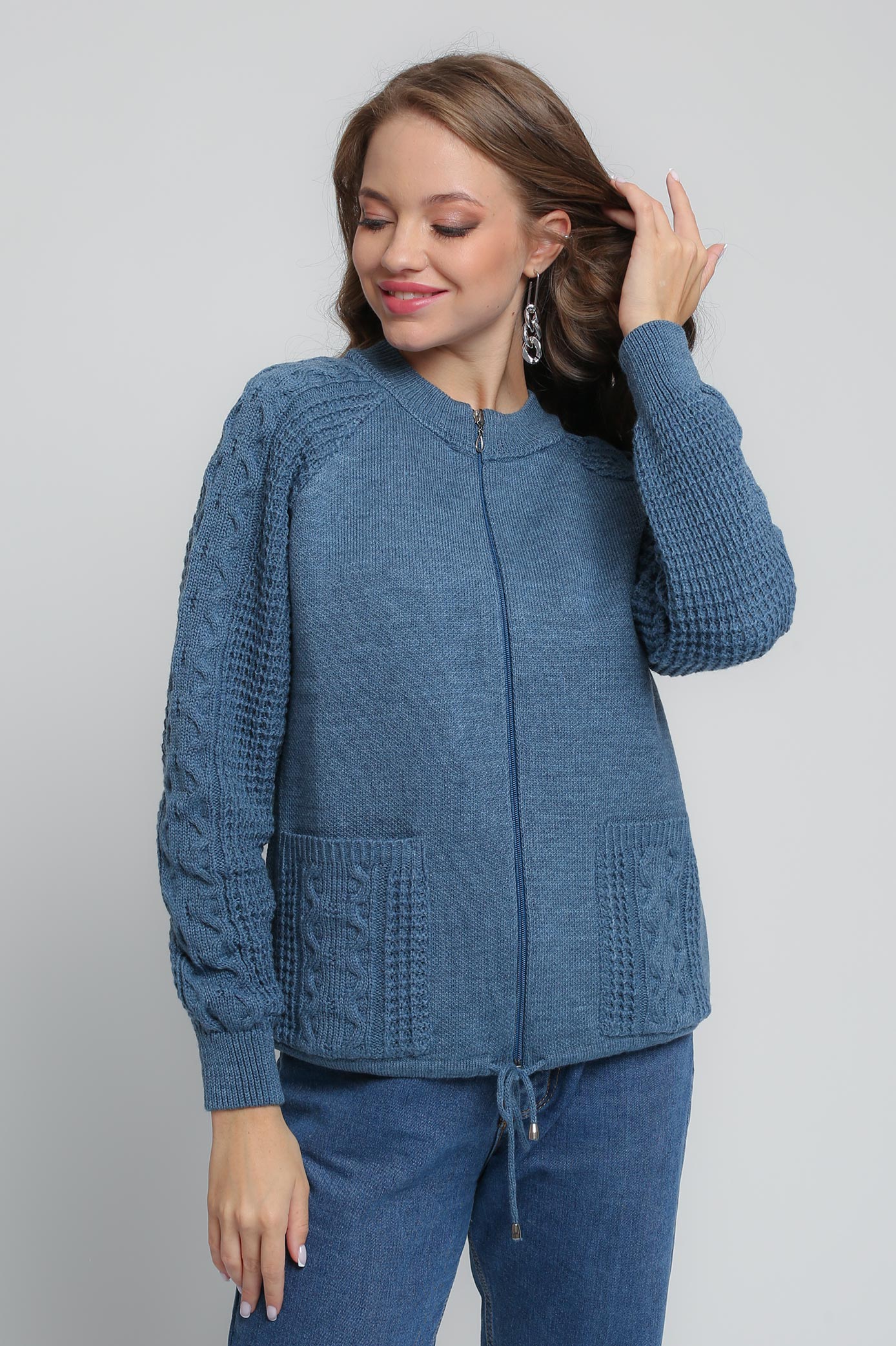 

Кардиган женский Текстильная Мануфактура Д 2671 синий 54 RU, Д 2671