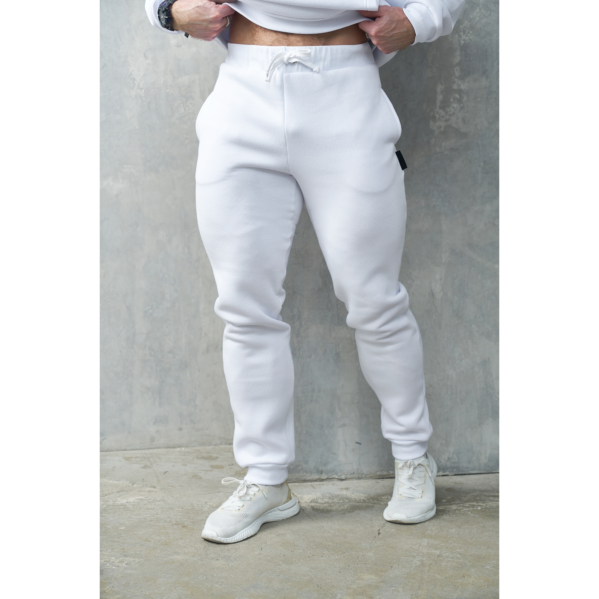 Спортивные брюки мужские Персона Premium БрМ белые XL/176