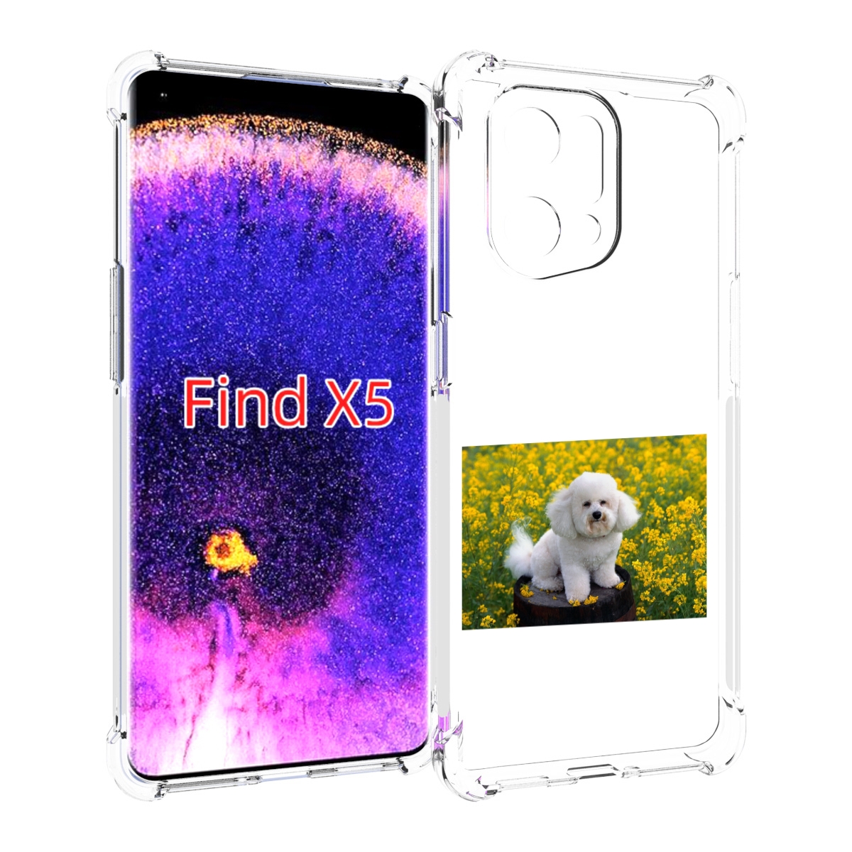 

Чехол MyPads пудель белыи для Oppo Find X5, Прозрачный, Tocco