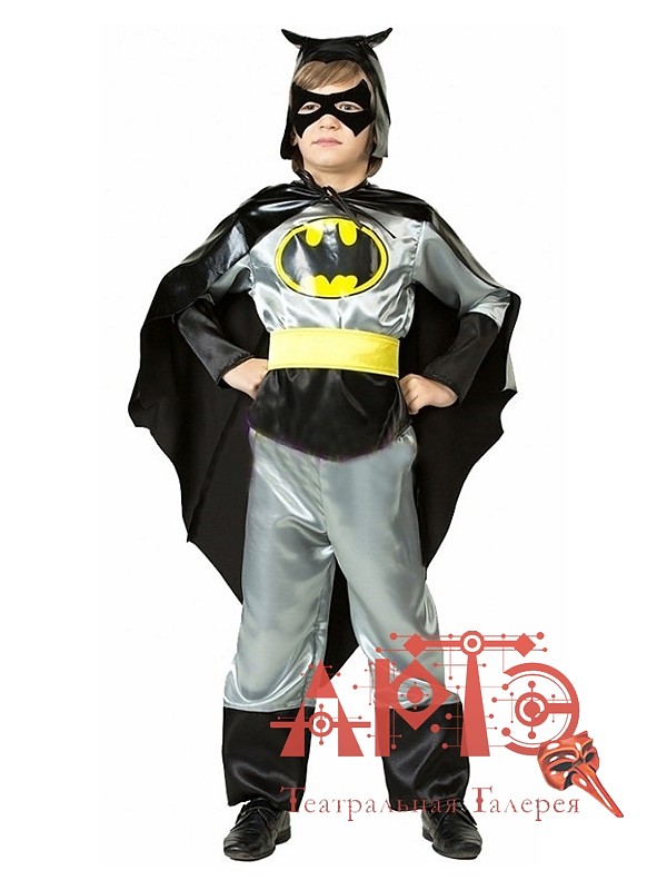 

Костюм карнавальный "Летучая мышь" (Цв: Серый-Черный Размер: 152 см), BA-7018