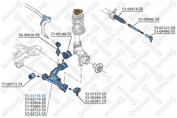 

Рычаг подвески Stellox 57-03718-SX