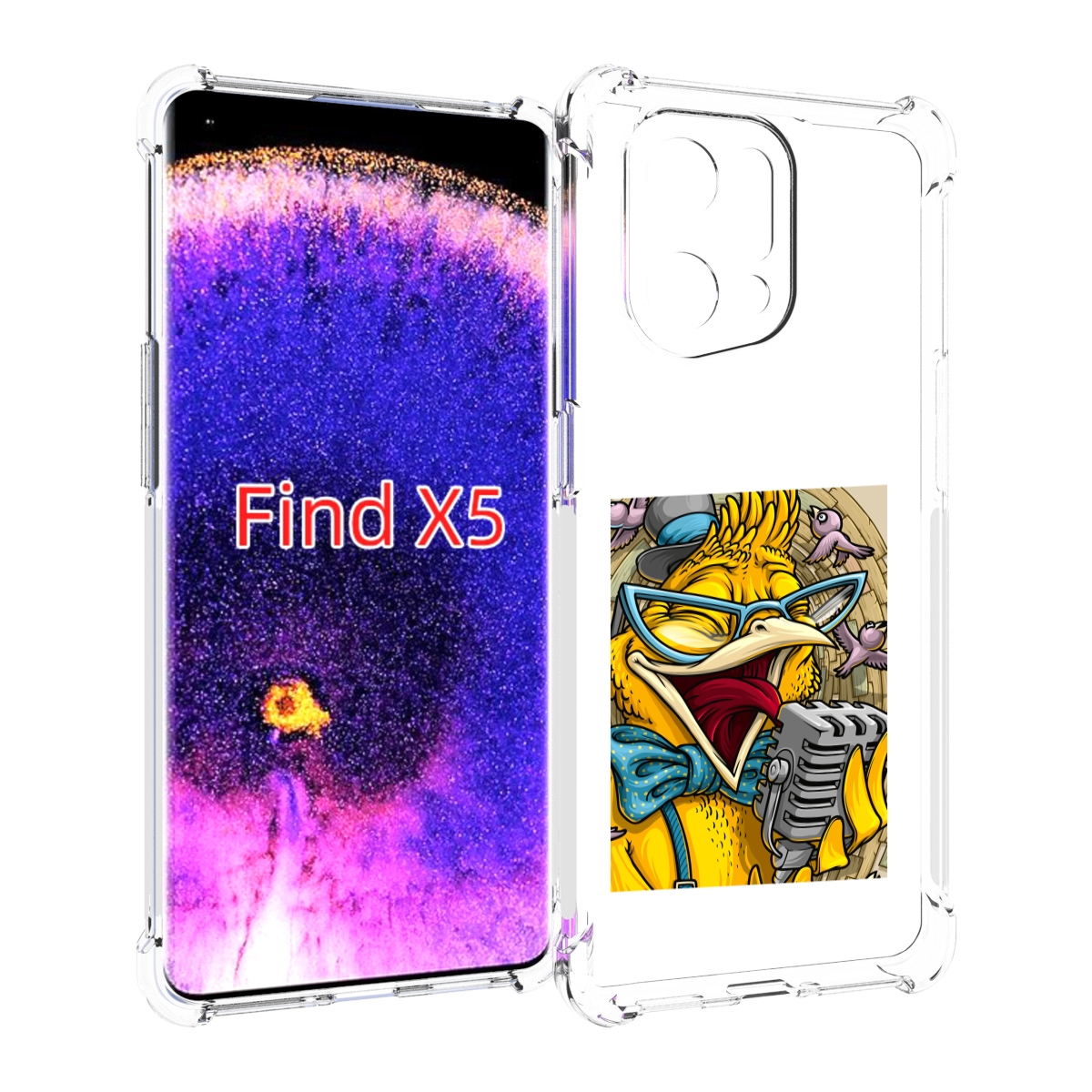 

Чехол MyPads поющая птичка для Oppo Find X5, Прозрачный, Tocco