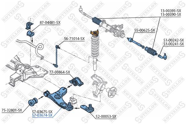 

Рычаг подвески Stellox 57-03674-SX