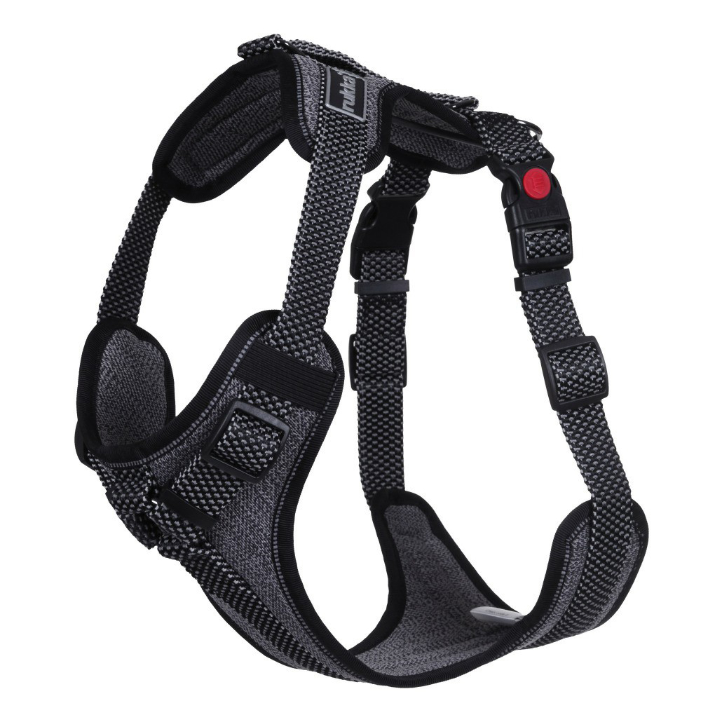 Шлейка для собак Rukka Pets Solid серо-черная р S