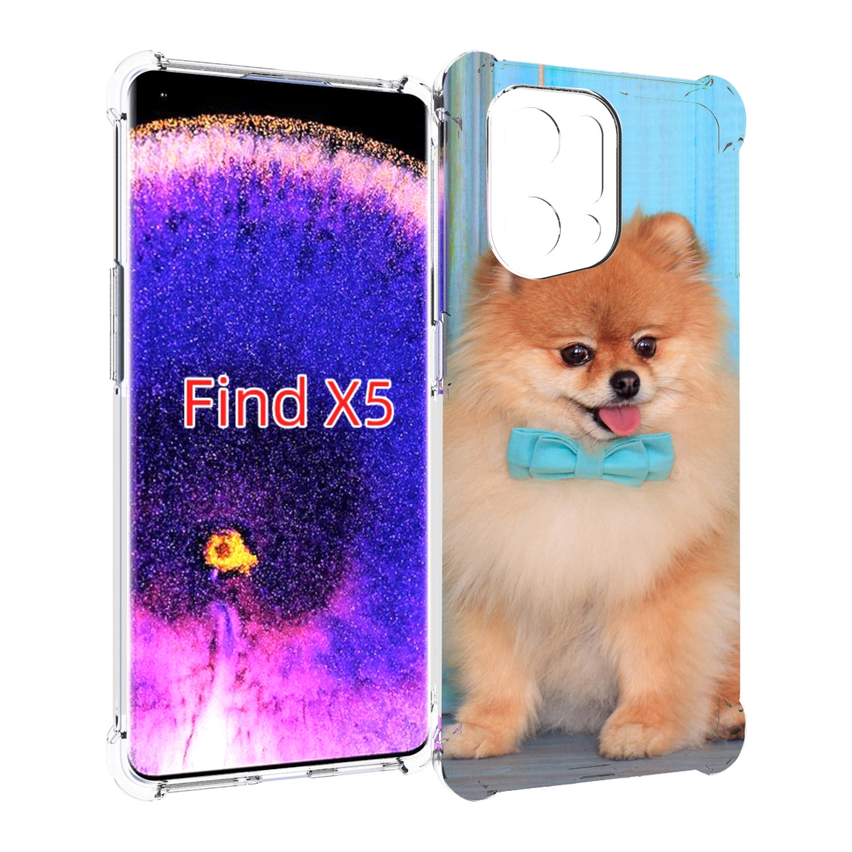 

Чехол MyPads померанскии шпиц для Oppo Find X5, Прозрачный, Tocco