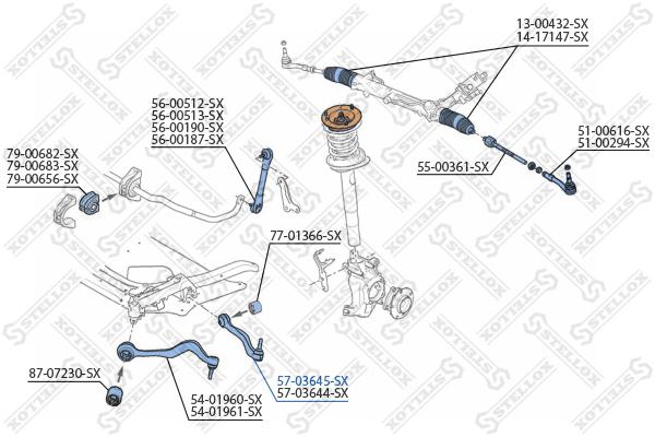 

Рычаг подвески Stellox 57-03645-SX