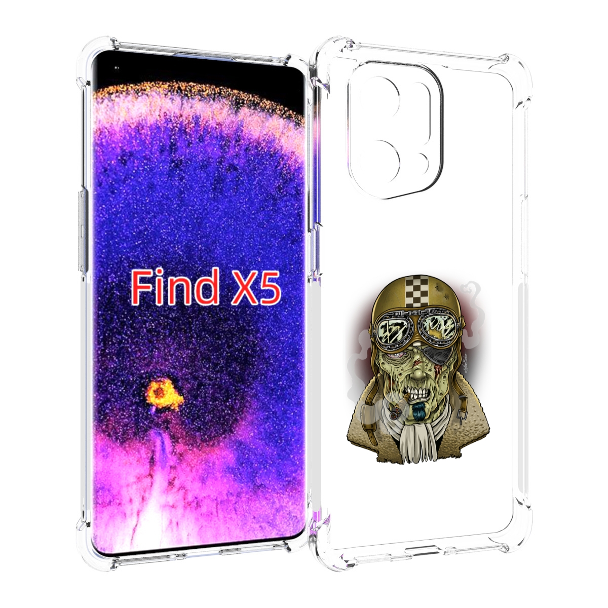 

Чехол MyPads военный зомби для Oppo Find X5, Прозрачный, Tocco