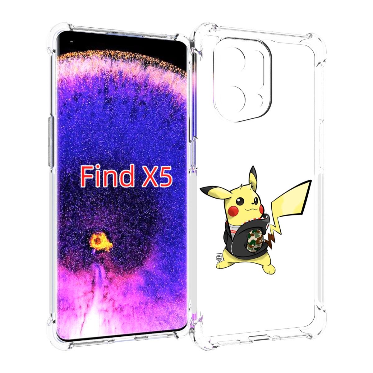 

Чехол MyPads пикачу для Oppo Find X5, Прозрачный, Tocco