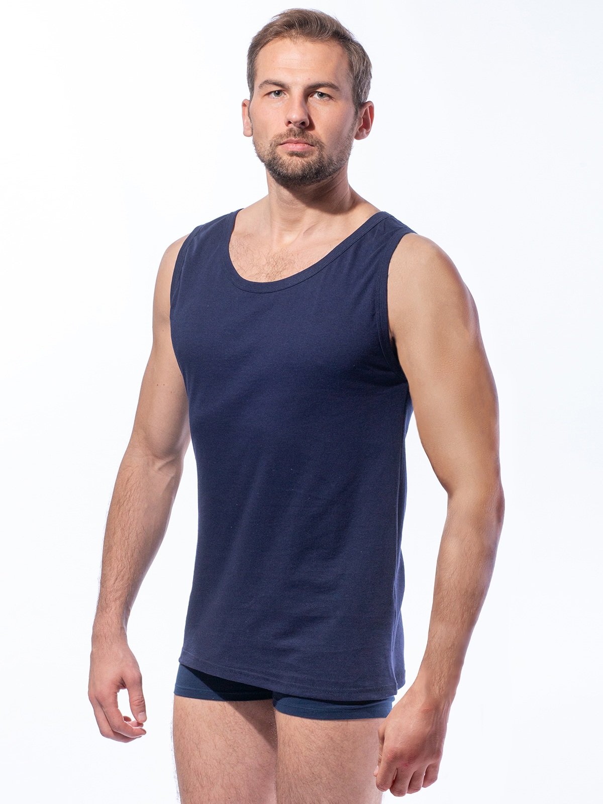 

Майка мужская Pandora PD голубая L, PD M0001 CANOTTA