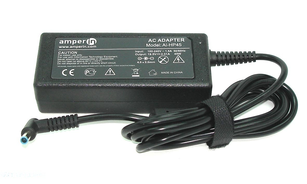 Блок питания (сетевой адаптер) Amperin AI-HP45 для ноутбуков HP 19.5V 2.31A 4.5x3.0mm