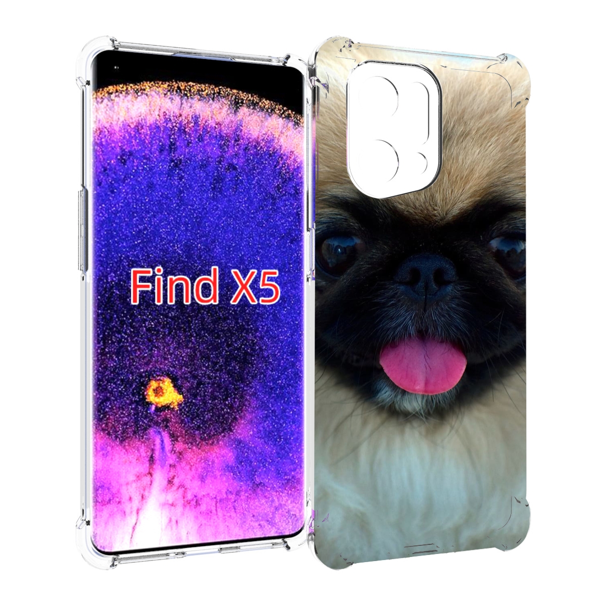 

Чехол MyPads пекинез для Oppo Find X5, Прозрачный, Tocco