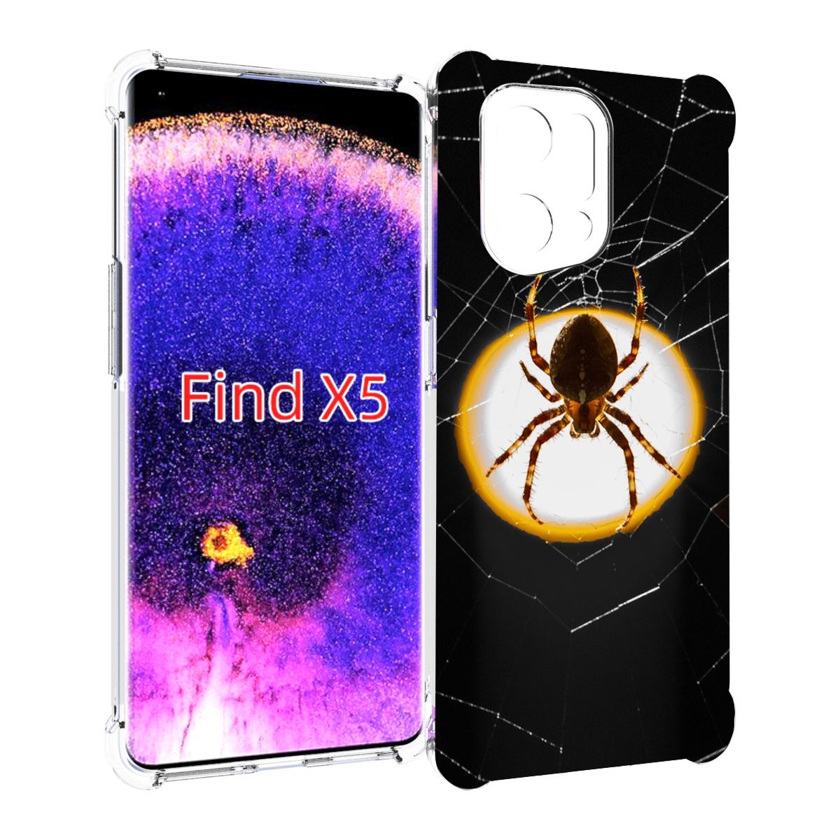 

Чехол MyPads паук-с-паутинкой для Oppo Find X5, Прозрачный, Tocco