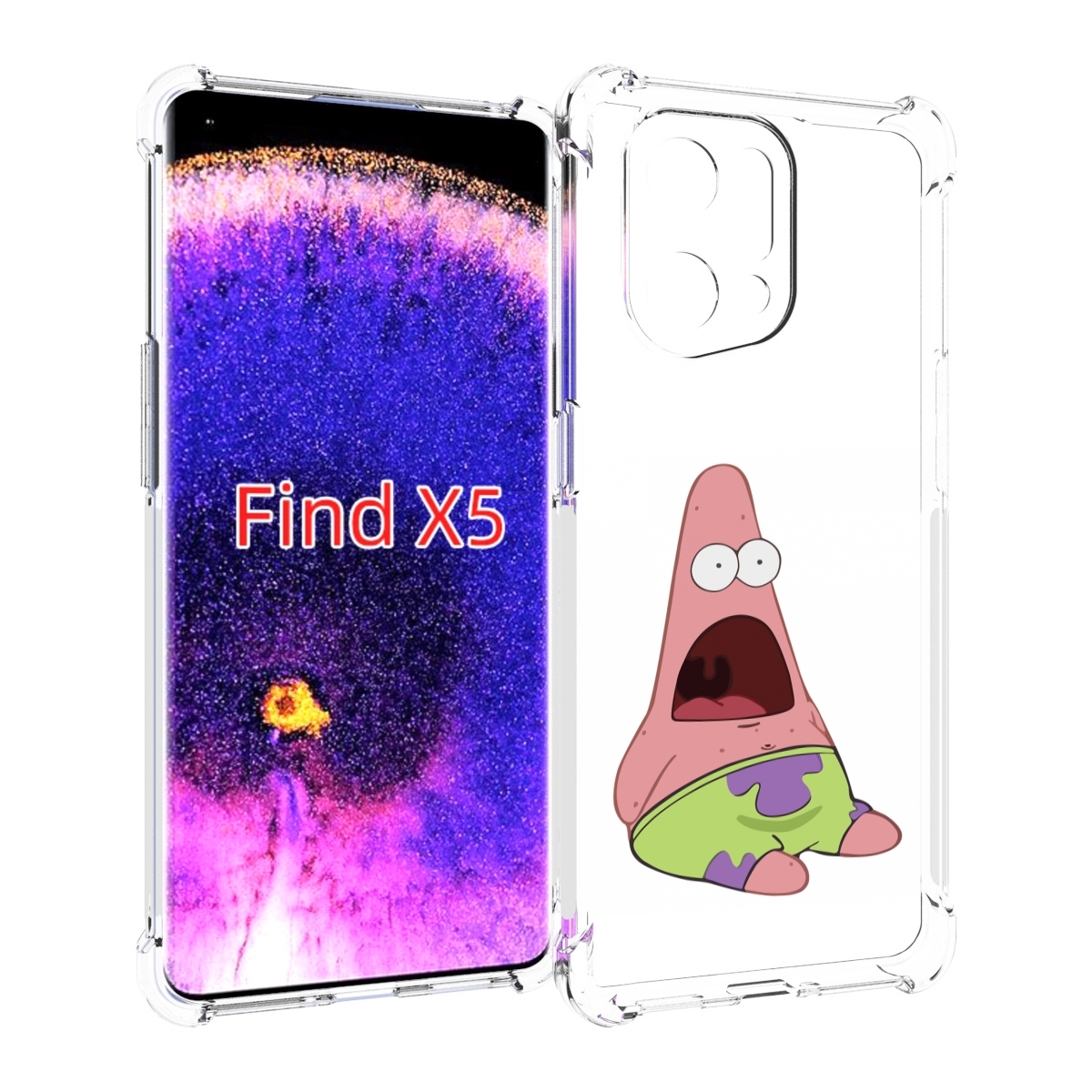 

Чехол MyPads патрик-в-шоке детский для Oppo Find X5, Прозрачный, Tocco