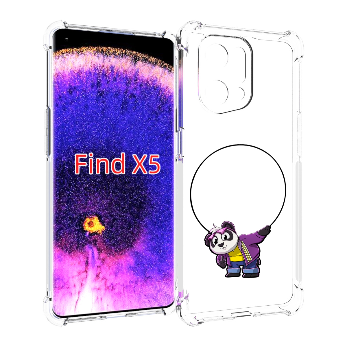 

Чехол MyPads панда-с-обручем для Oppo Find X5, Прозрачный, Tocco