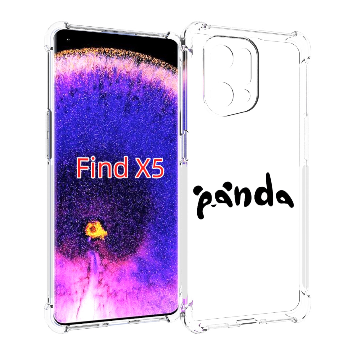 

Чехол MyPads панда надпись для Oppo Find X5, Прозрачный, Tocco