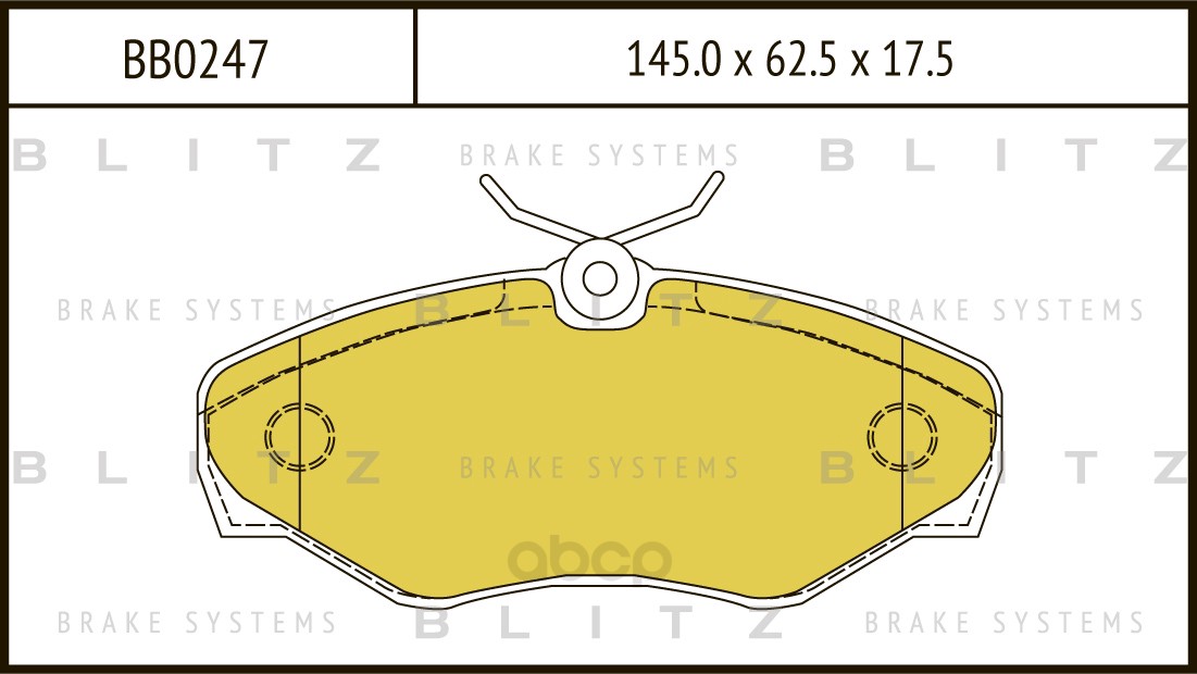 Тормозные колодки BLITZ дисковые BB0247 100057017416