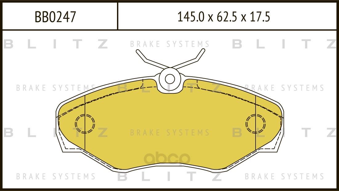 

Тормозные колодки BLITZ дисковые BB0247