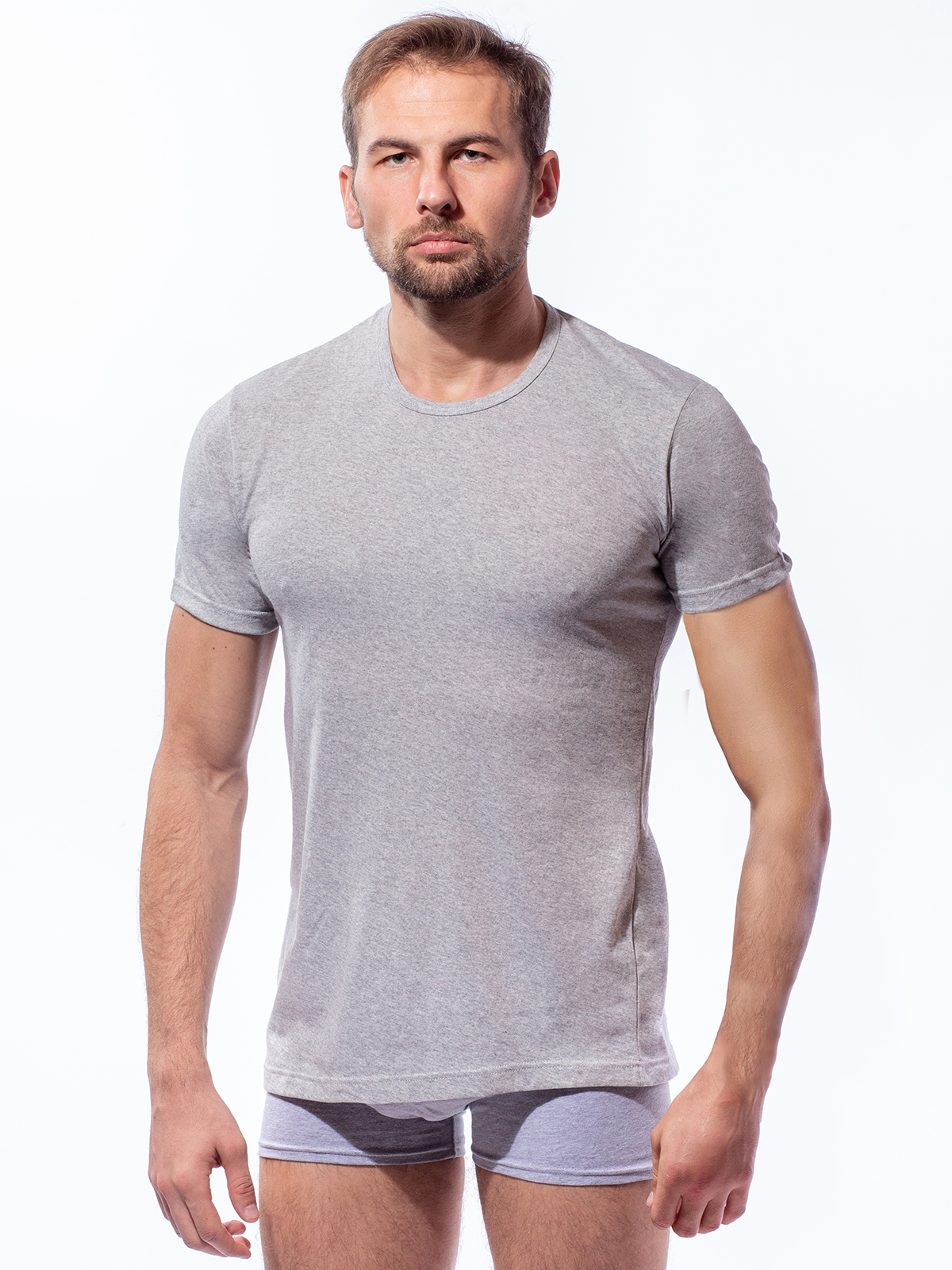 

Футболка мужская Pandora PD серая M, PD M004 T-SHIRT GIROCOLLO