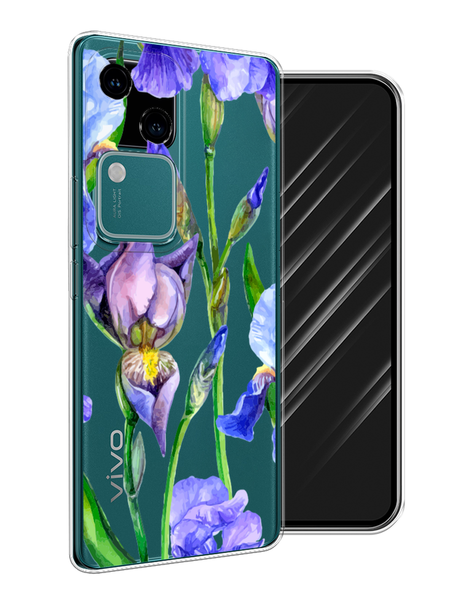 

Чехол Awog на Vivo V30/S18 "Синие ирисы", Фиолетовый;голубой;зеленый, 2610150-1