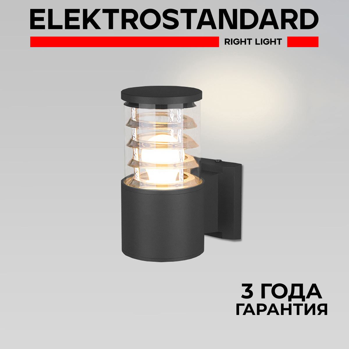 

Уличный настенный светильник Elektrostandard Strada 1408 Techno E27 IP54 черный, Strada