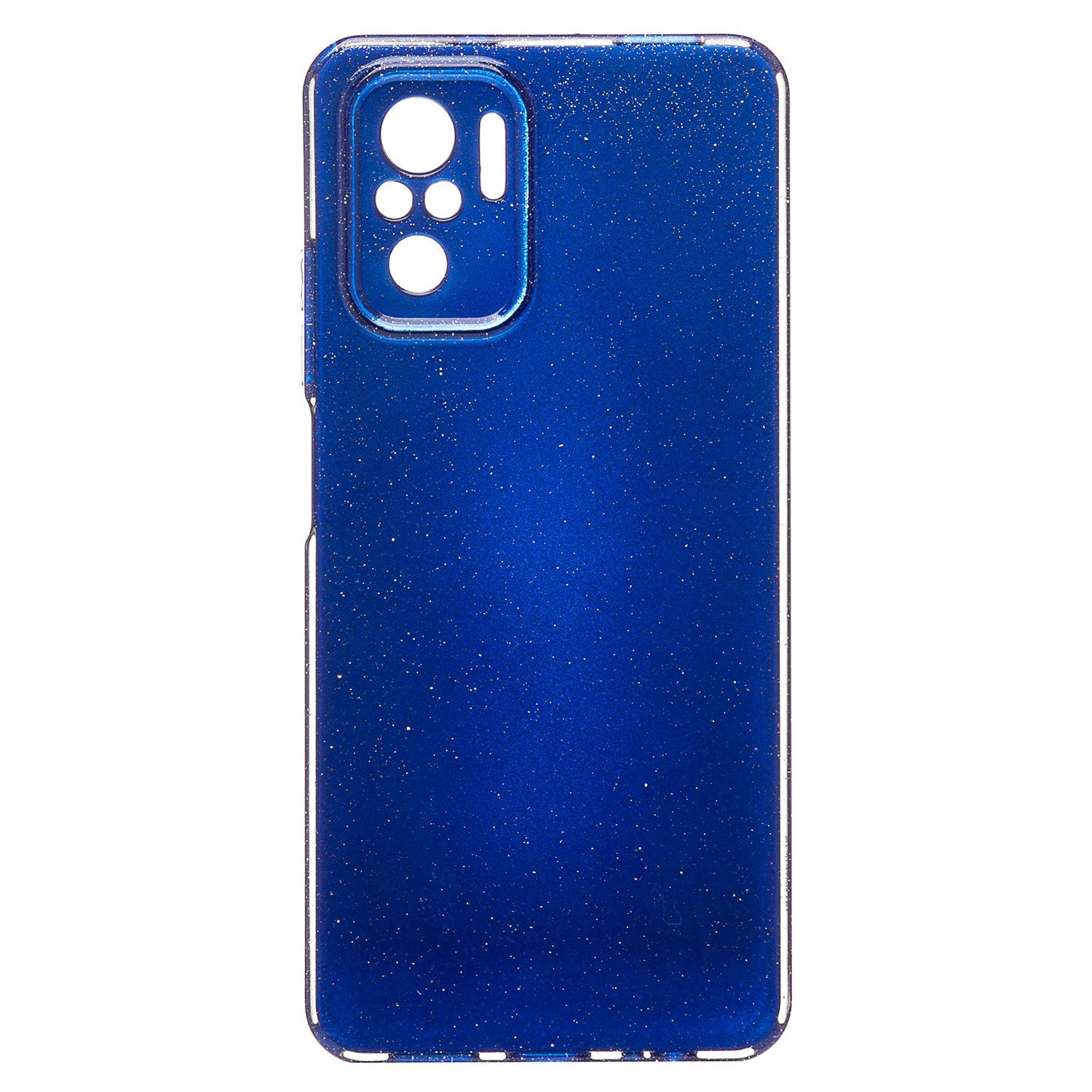 

Чехол для Xiaomi Redmi Note 10 (M2101K7AG), 10S (M2101K7BL) с блестками 3 синий