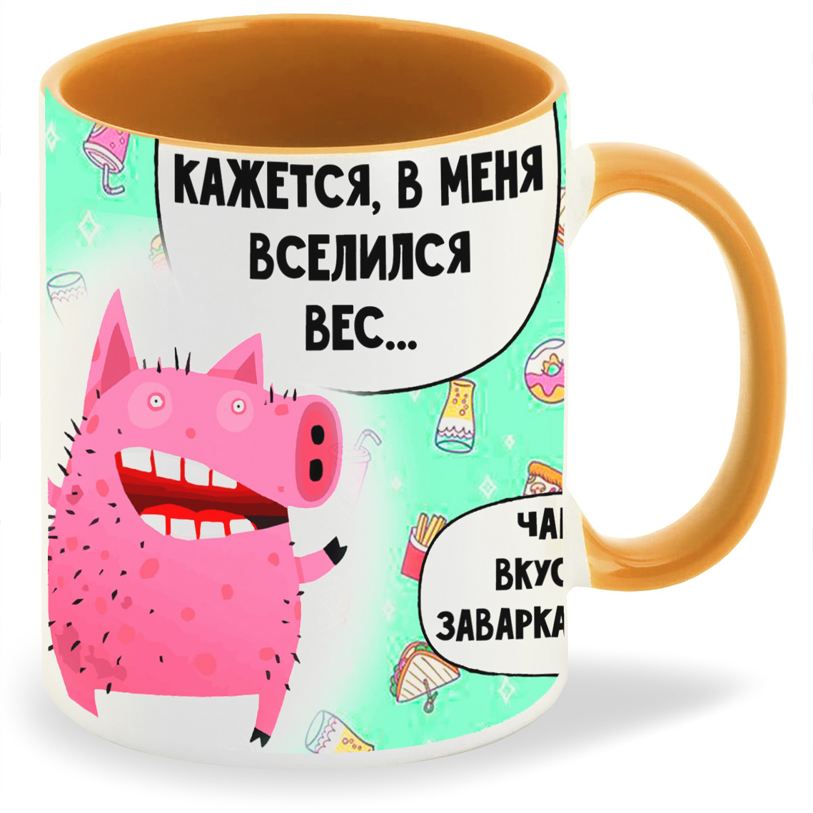 фото Кружка coolpodarok кажется в меня вселился вес