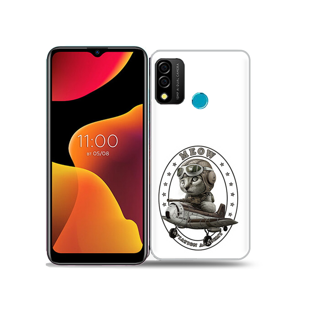 

Чехол MyPads Tocco для BQ 6645L Element кот в самолете, Прозрачный, Tocco