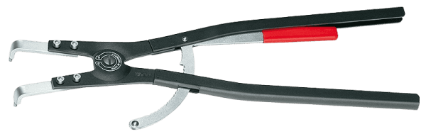 Щипцы для стопорных колец с черным порошковым покрытием 570 мм Knipex, KN-4620A51 папка на молнии с 3 х сторон а5 450мкм прозрачная с черным кантом