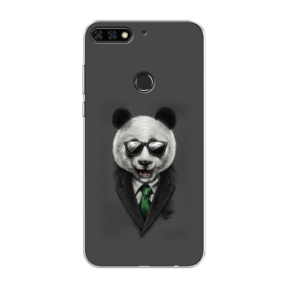 

Чехол Awog на Huawei Y7 Prime 2018 "Деловая панда", Серый;зеленый, 66450-10