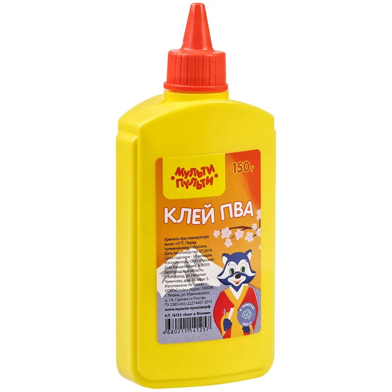 

Клей ПВА Мульти-Пульти 150 г Енот в Японии