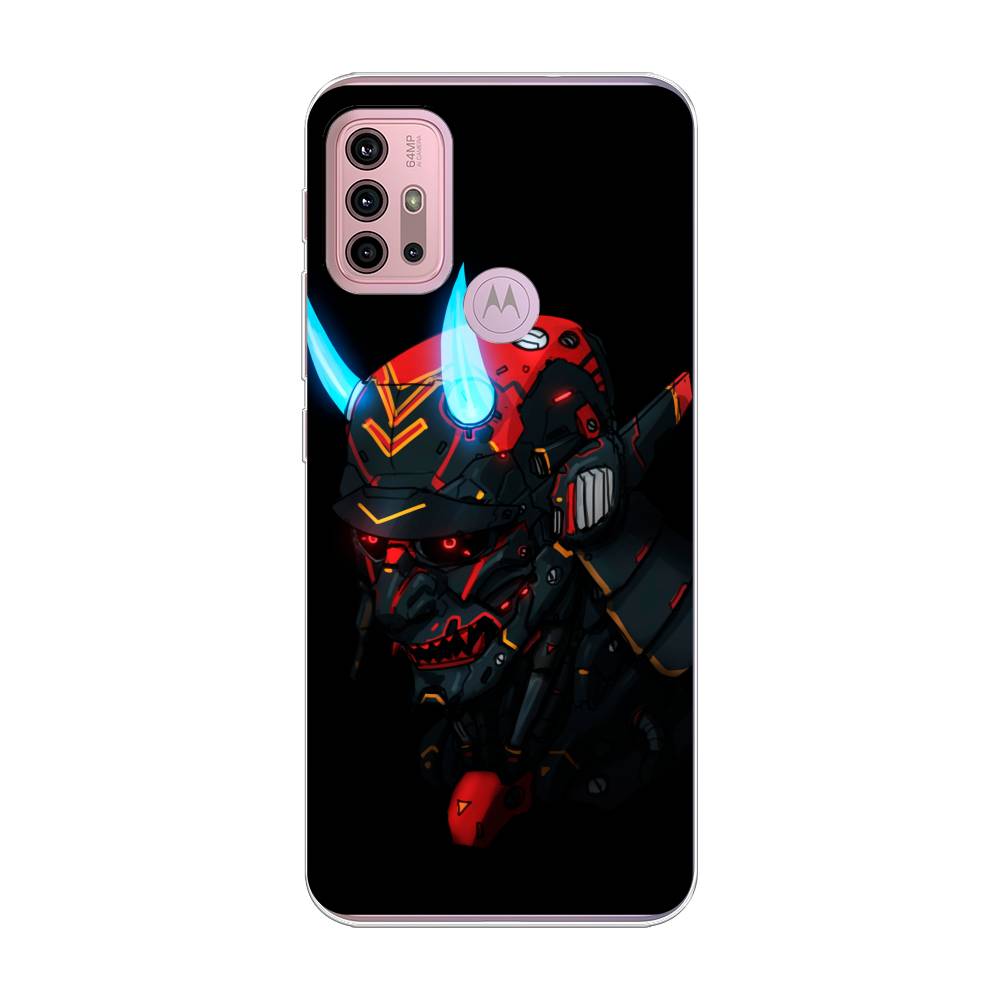 

Чехол Awog на Lenovo K13 Note/Motorola Moto G10/G20/G30 "Неоновый самурай", Разноцветный, 242350-6