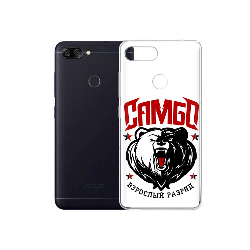 

Чехол MyPads Tocco для Asus ZenFone Max Plus M1 (ZB570TL) Единоборства Самбо медведь, Прозрачный, Tocco