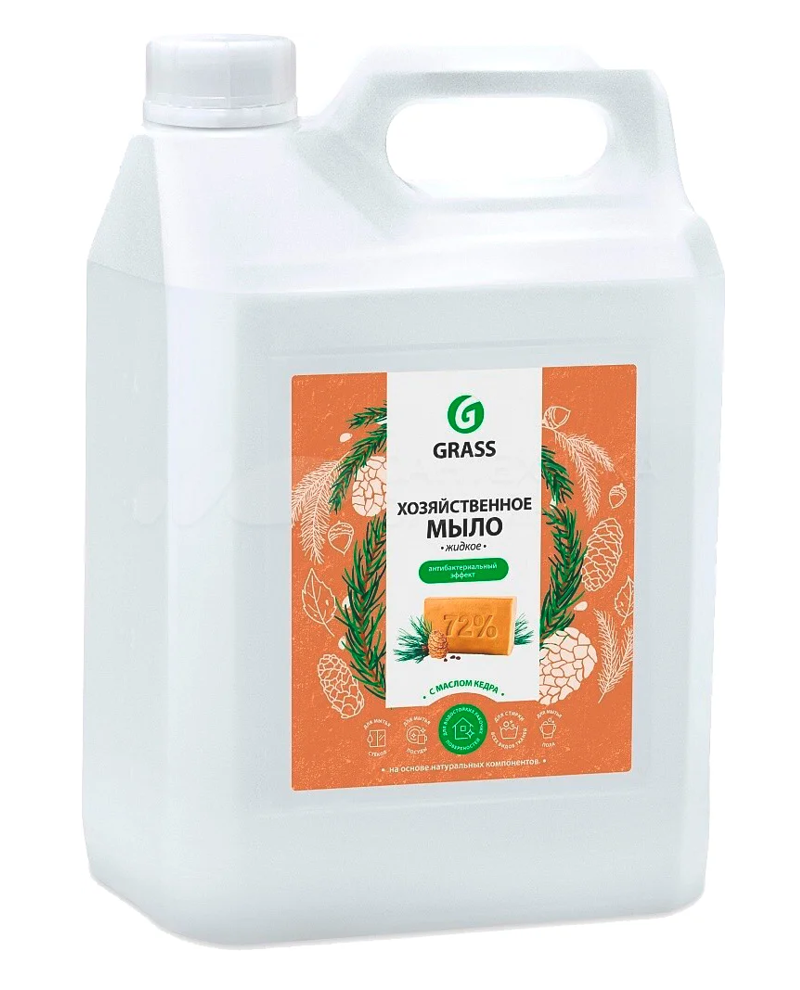 

Мыло жидкое хозяйственное Grass с маслом кедра, 5 л