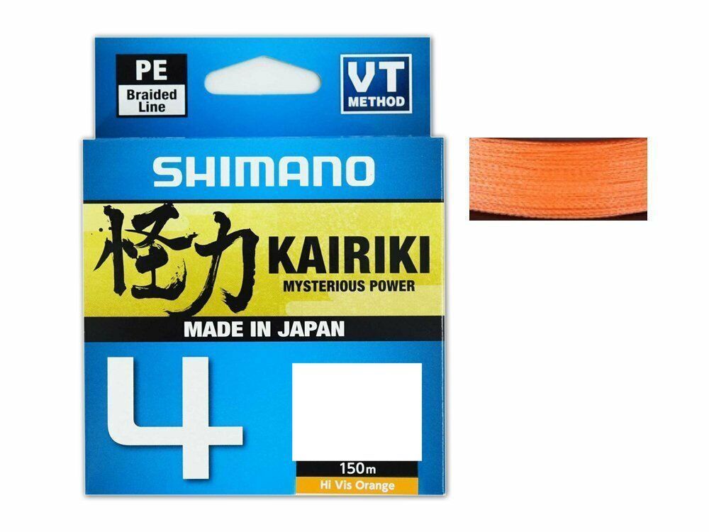 

Шнур Shimano Kairiki X4 150m 0.16mm 8.1kg Orange, Оранжевый, Kairiki X4