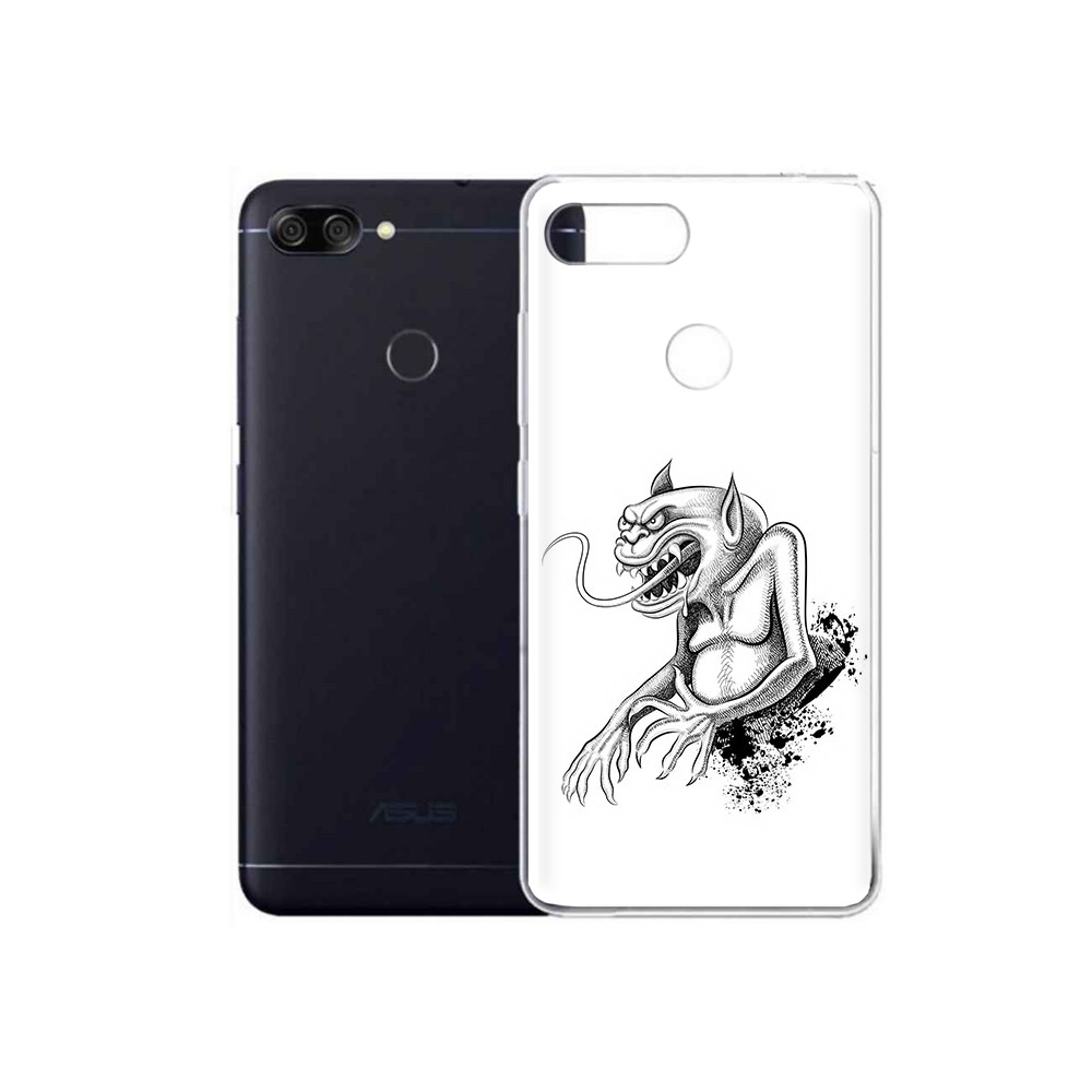 

Чехол MyPads Tocco для Asus ZenFone Max Plus M1 (ZB570TL) чорт, Прозрачный, Tocco