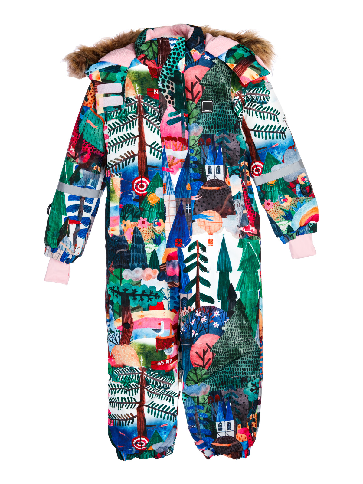 Комбинезон текстильный с полиуретановым покрытием для девочек PlayToday, цветной, 98