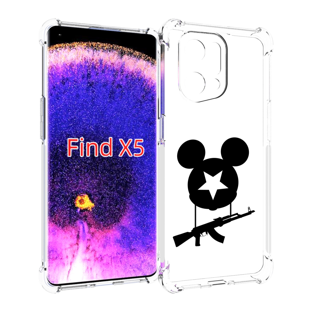

Чехол MyPads АК Микки для Oppo Find X5, Прозрачный, Tocco