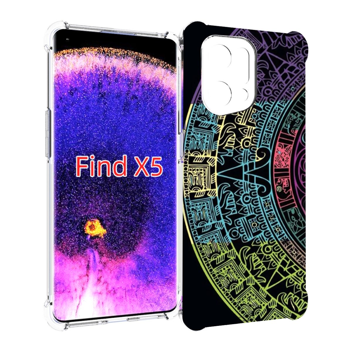 

Чехол MyPads орнамент полукруга для Oppo Find X5, Прозрачный, Tocco