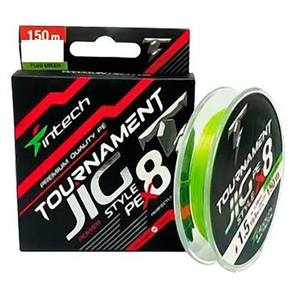 

Шнур Intech Tournament Jig StyleL PE X8 Lime Green 150m #1.5 (19.8lb / 9.0kg), Зеленый, Tournament Jig StyleL PE X8