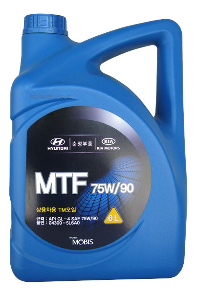 фото Масло трансмиссионное hyundai/kia 043005l6a0 6l синт mtf gear oil 75w-90 gl-4 6 литров hyu