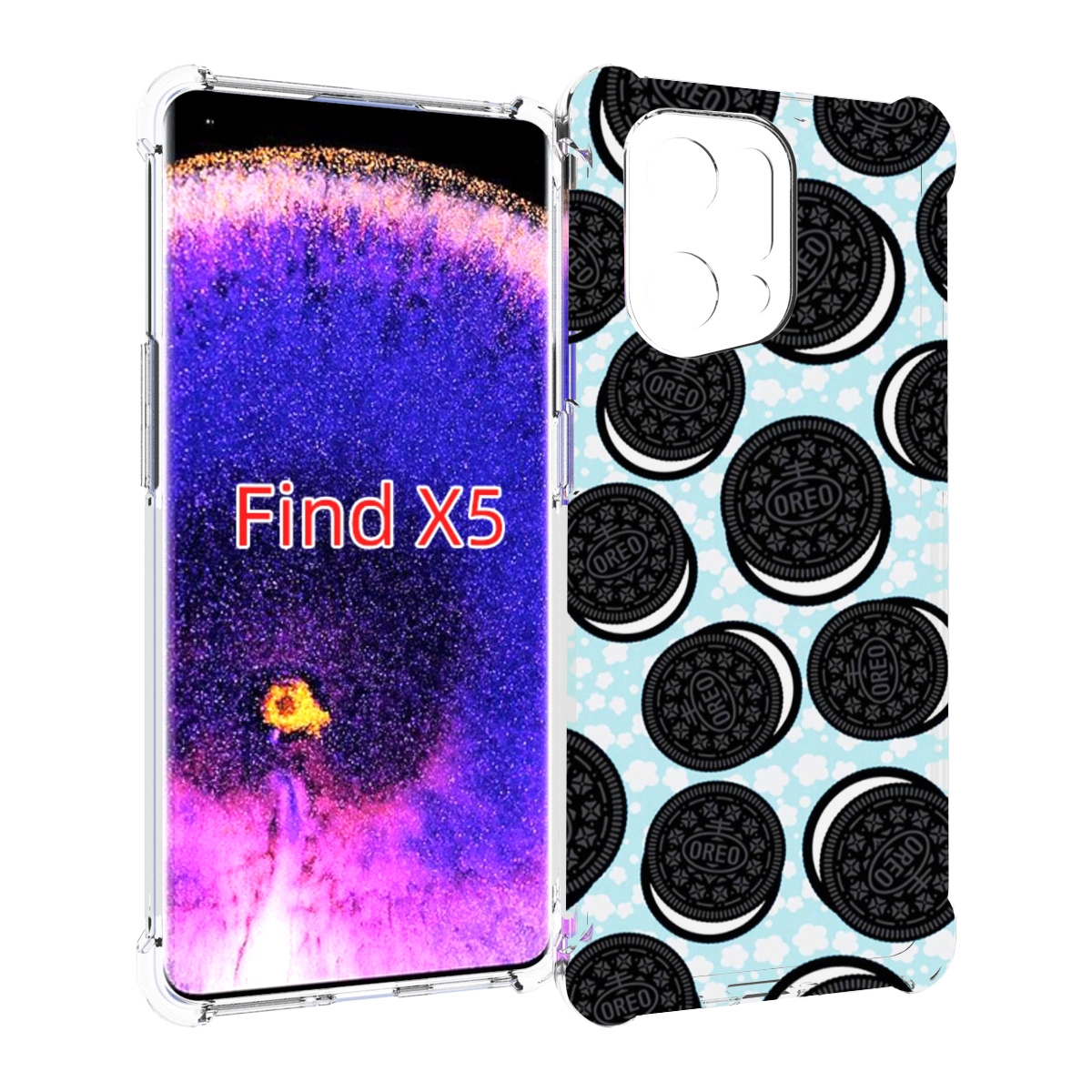 

Чехол MyPads орео печеньки для Oppo Find X5, Прозрачный, Tocco