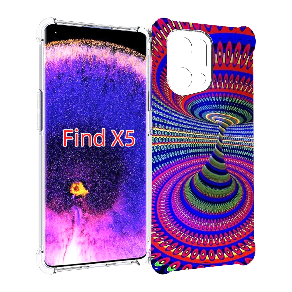 

Чехол MyPads оптическая иллюзия для Oppo Find X5, Прозрачный, Tocco