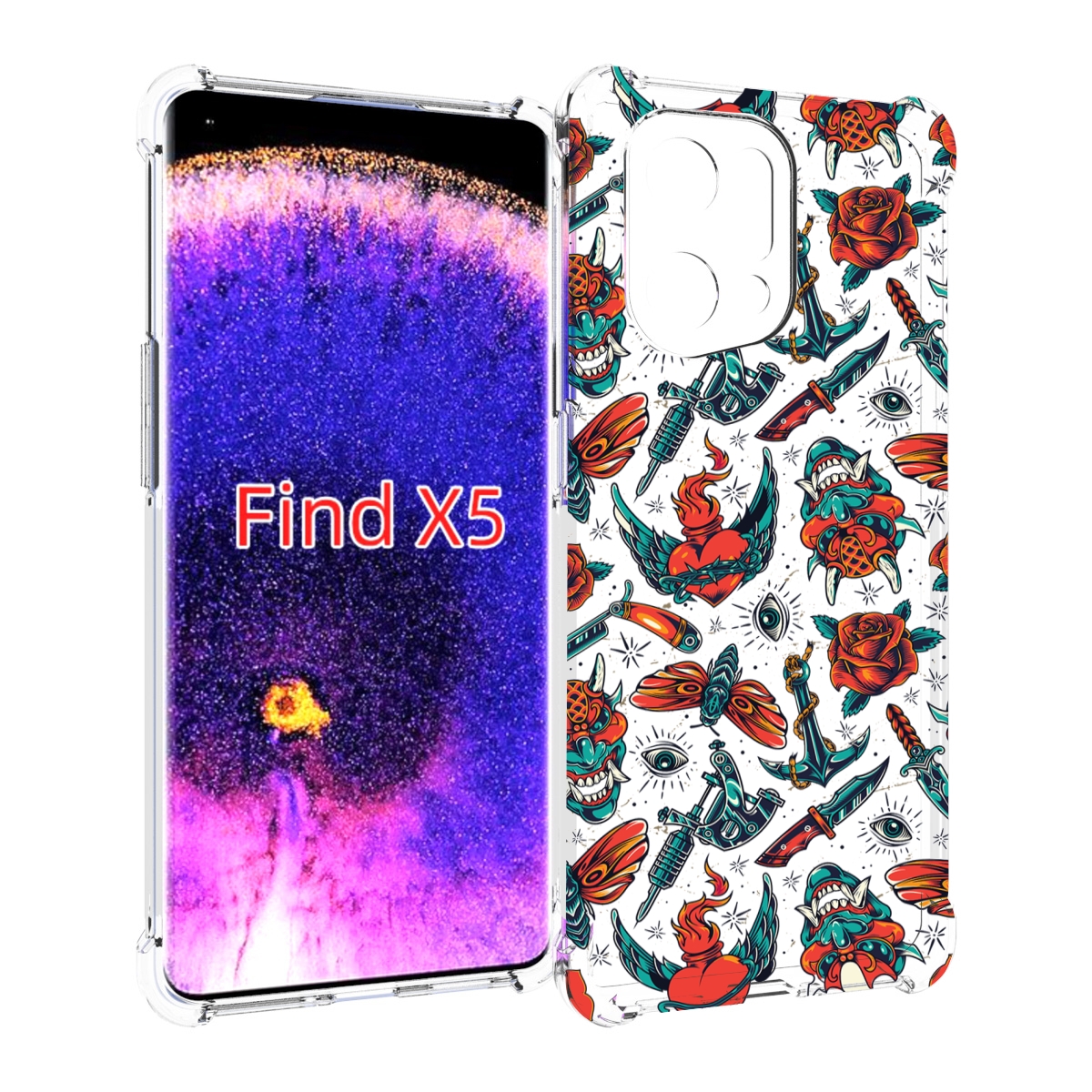 

Чехол MyPads олд-скул-пак для Oppo Find X5, Прозрачный, Tocco