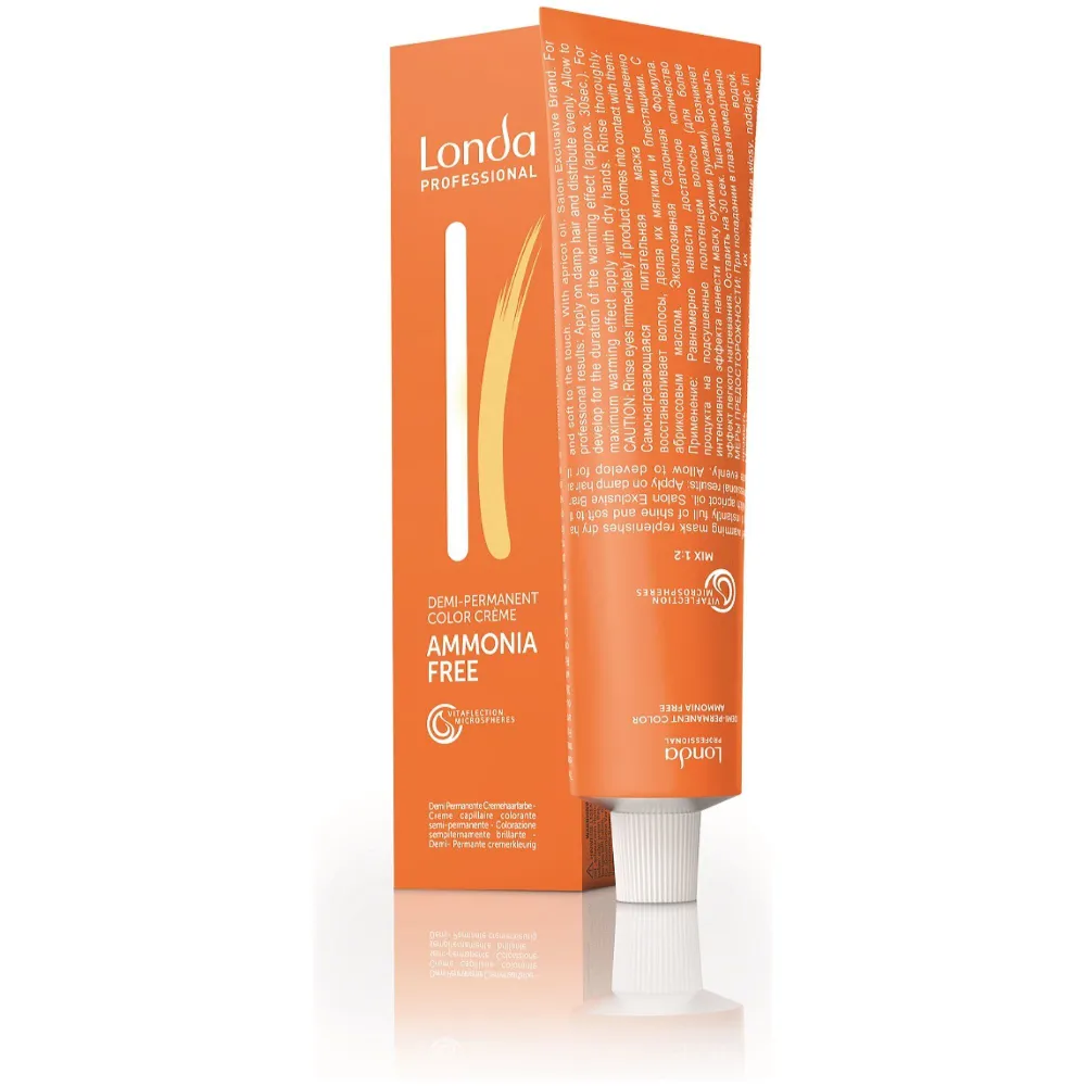 

Краска для волос Londacolor Ammonia Free 6/37 темный блонд золотисто-коричневый, 60 мл, Фиолетовый