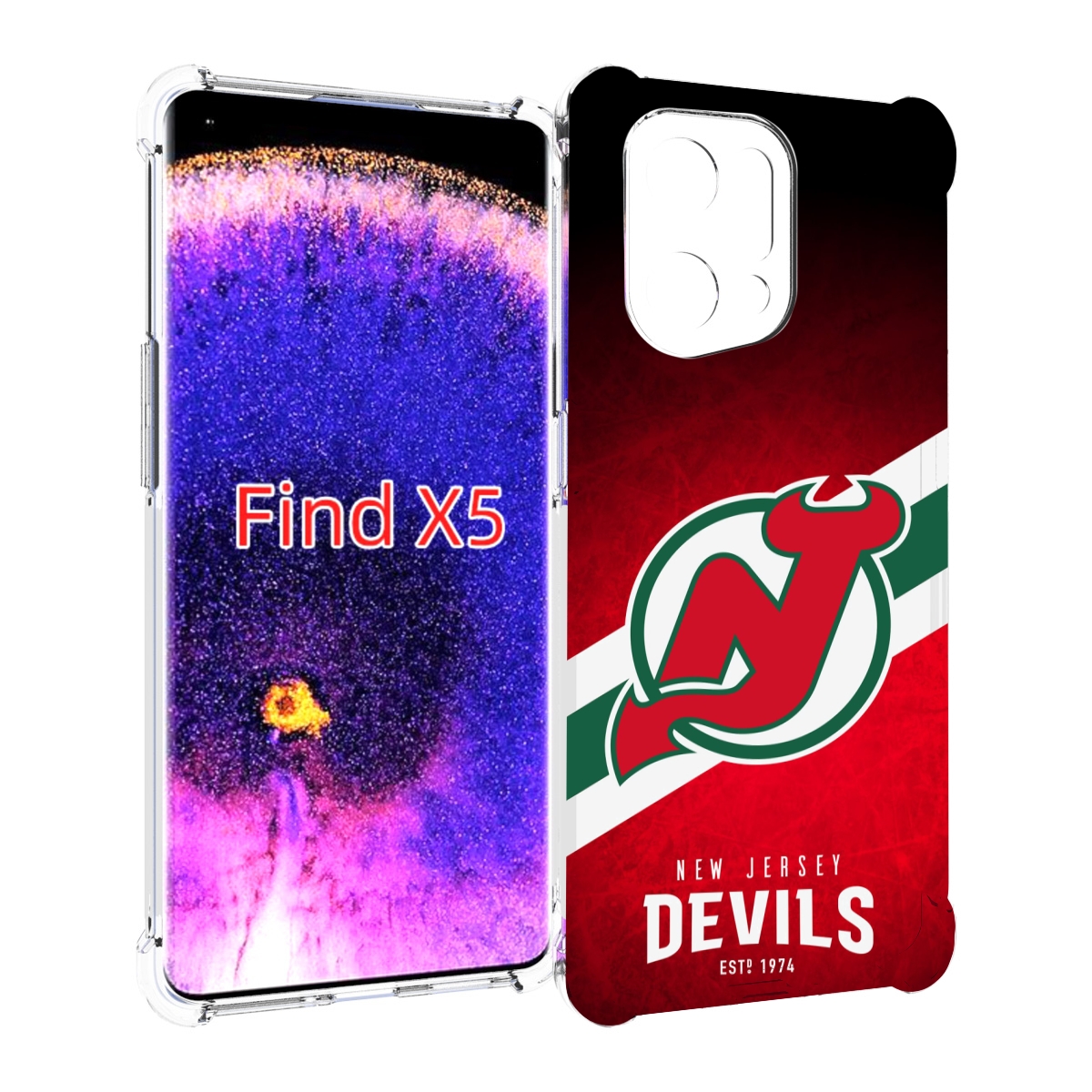 

Чехол MyPads нью джерси девилз для Oppo Find X5, Прозрачный, Tocco