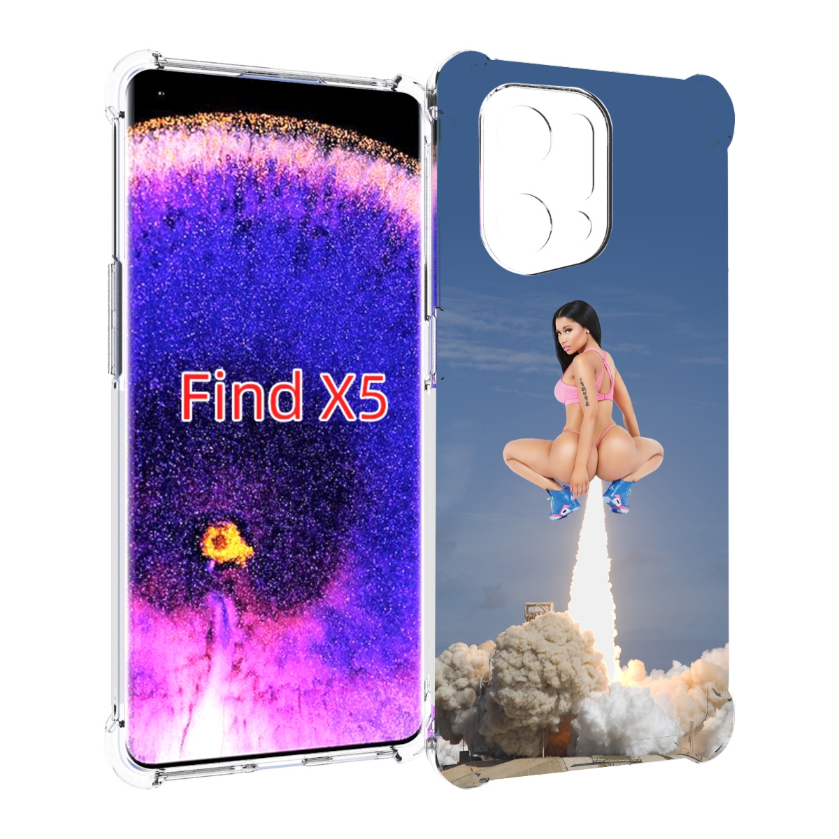 

Чехол MyPads ники-минаж-ракета детский для Oppo Find X5, Прозрачный, Tocco