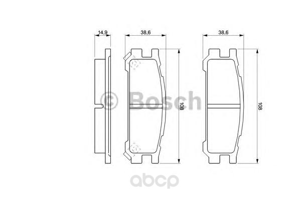

Тормозные колодки Bosch дисковые 986461143
