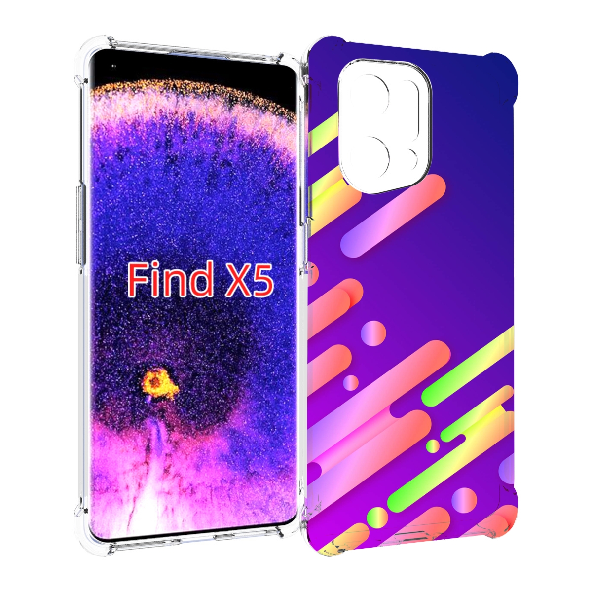 

Чехол MyPads неоновый-фон для Oppo Find X5, Прозрачный, Tocco