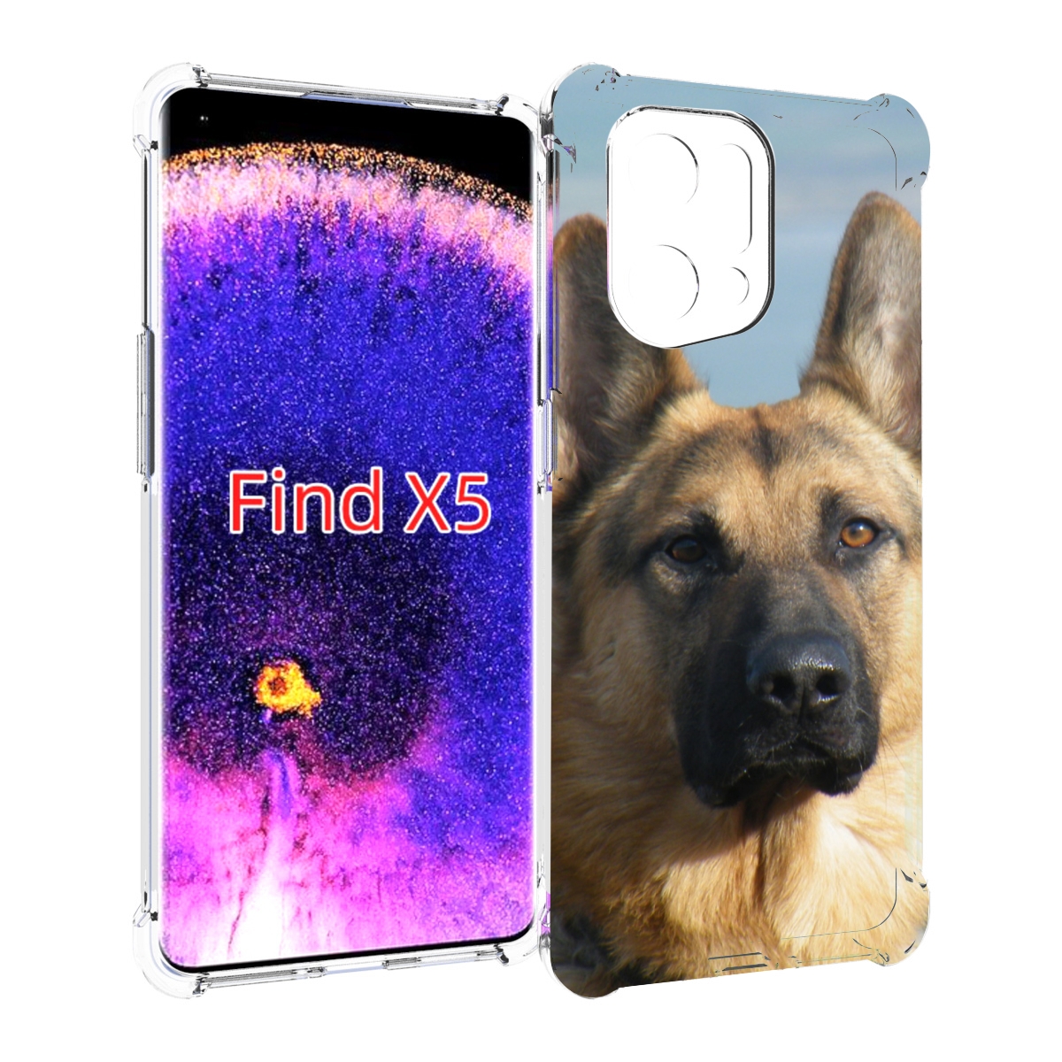 

Чехол MyPads немецкая овчарка для Oppo Find X5, Прозрачный, Tocco