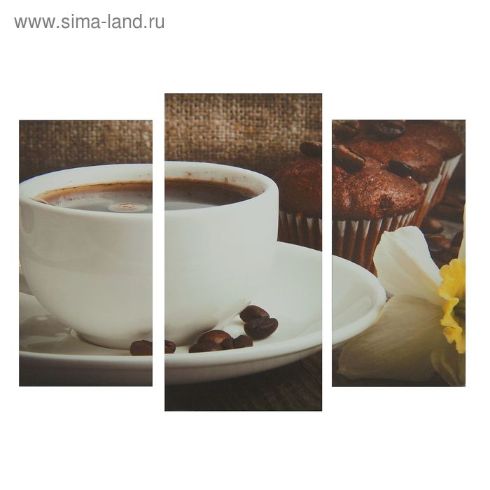 

Картина модульная на подрамнике Кофе 2шт-25,5*50,5см, 30,5*60см, 60х100 см